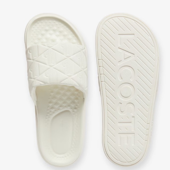 Lacoste Other - Lacoste Serve Slide Dual White Slide Sandals NWT